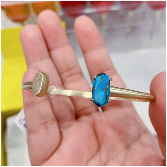 KENDRA SCOTT VADA BRACELET BLUE TURQUOISE CUFF - BRAND NEW WITH TAG, NO BOX - Picture 6 of 6